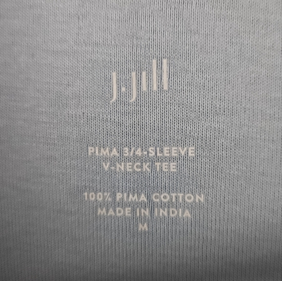 Women's Light Blue V-Neck Top - Picture 3 of 5